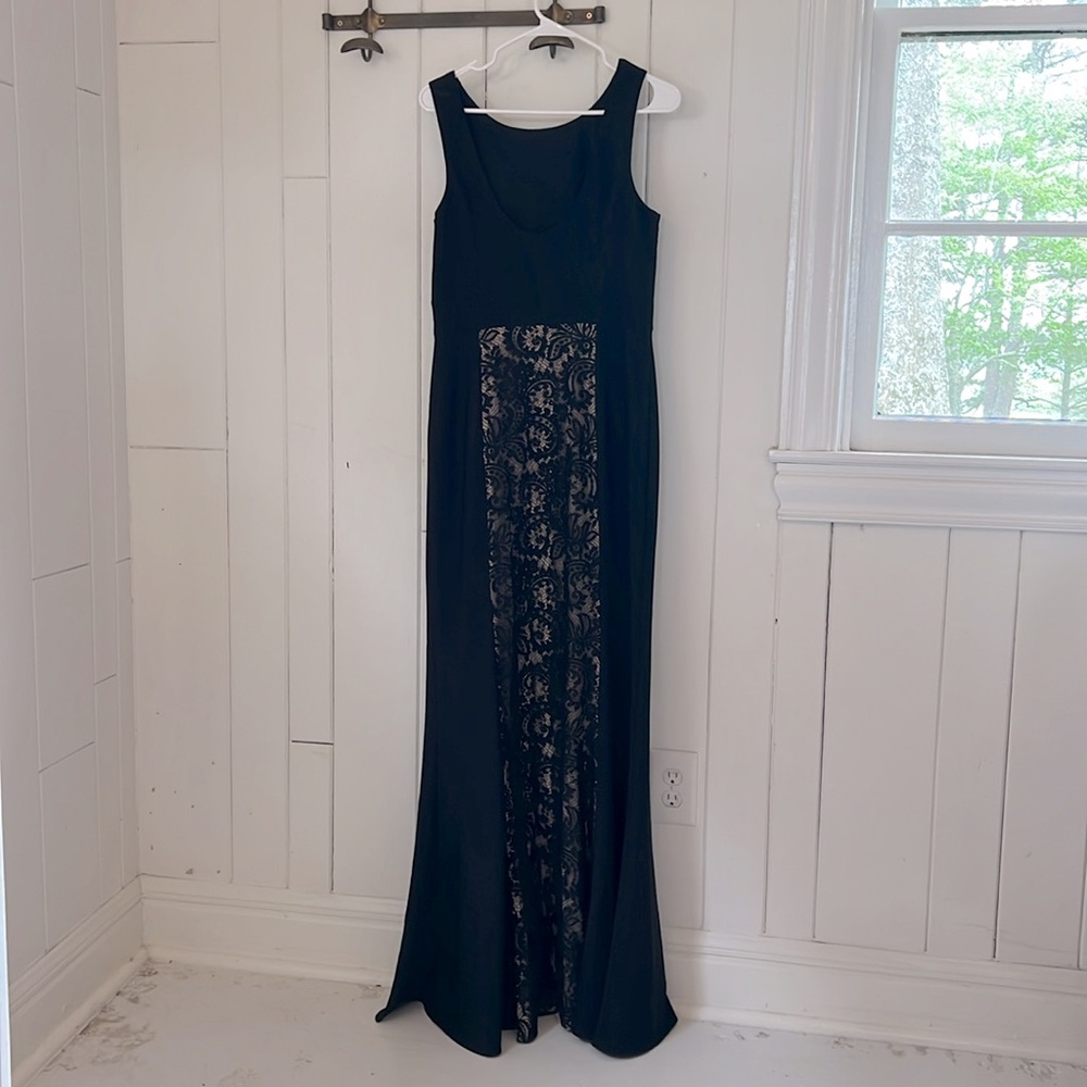 Js Collections Evening Gown In Black And Nude, Si… - image 2